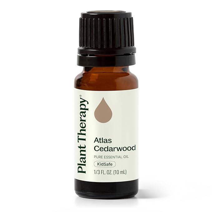 Plant Therapy Cedarwood Atlas Essential Oil 100% Pure, Undiluted, Natural Aromatherapy, Therapeutic Grade 10 mL (1/3 oz)