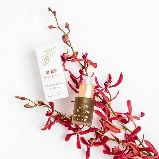 PURE FIJI Dilo Oil Anti-Aging Face Oil - Anti Aging Serum Moisturizer for Women and Man - Vitamin E and Vitamin A Serum Natural Moisturizing DILO Facial Oil, 0.5 oz