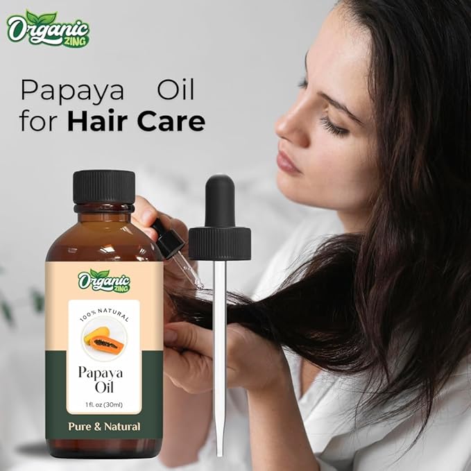 Papaya (Carica Papaya) Oil | Pure & Natural Carrier Oil for Massage, Skincare & Hair Care- 30ml/1.01fl oz