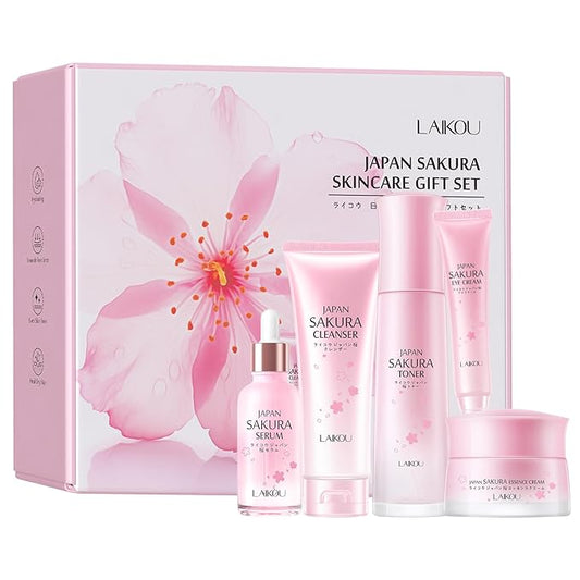 Skin Care Set, Skincare Gift Set, Skin Care Routine Kit for Women, Teen Face Care Kit Girls with Cleanser, Toner, Eye Cream, Serum, Essence Cream Mother's Day Christmas Birthday Daughter Wife