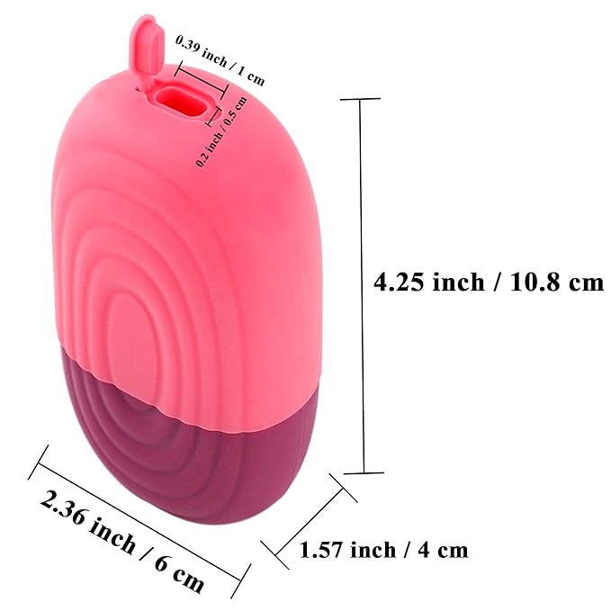 Ice Roller for Face and Eyes,Silicone Ice Mold for Face Massage,Facial Roller with Leak-Proof Lid for Skin Care & Cooling Treatment, Pink