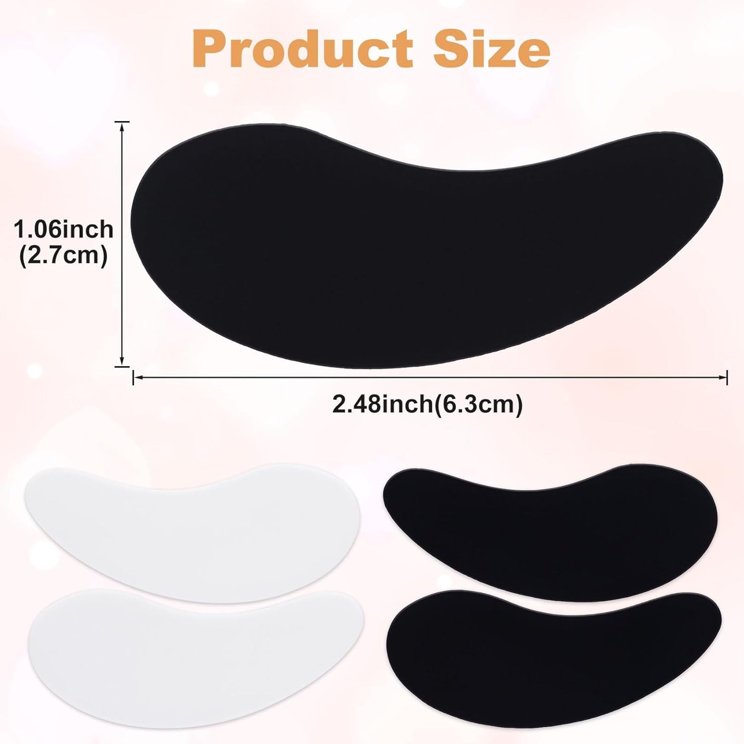 Reusable Under Eye Patches 2 Pairs, Silicone Eye Patches Eye Pads, Under Eye Mask for Skin Care Effect to Reduce Wrinkles and Fine Lines (Black, White)
