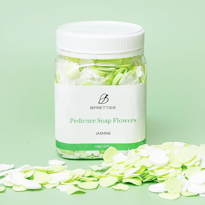 Foot Soak Flower Soap Sheets Pedicure Foot Soaks for Softens Calluses Moisturizing Relaxing Feet Pedi Party, Birthdays, Sleepovers Use (Jasmine)