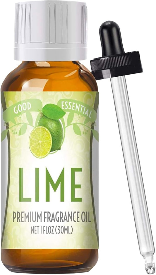 Good Essential Professional Lime Fragrance Oil (30ml/1 fl oz) for Candles, Diffuser, Lotions, Perfume, Aromatherapy & Soap Making - Scented Oil