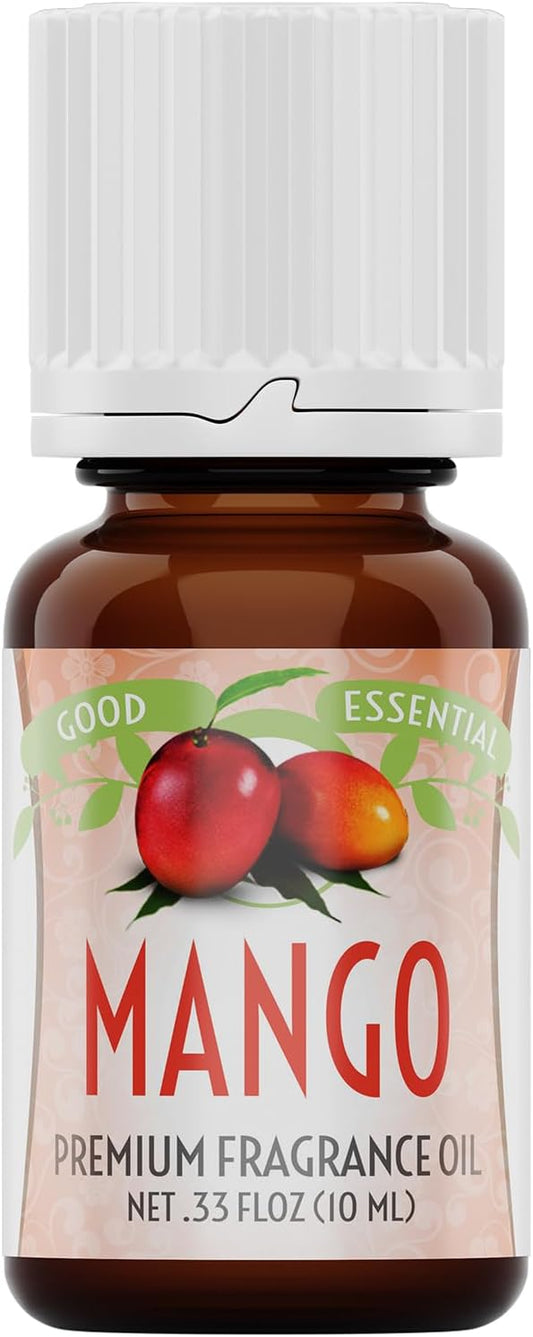 Good Essential 10 ml Mango Fragrance Oil for Diffuser, Soap, Candles, Room Spray, Lotions - 0.33 fl oz (10 ml) - Candle Fragrance Oil - Mango Scent for Body Butter