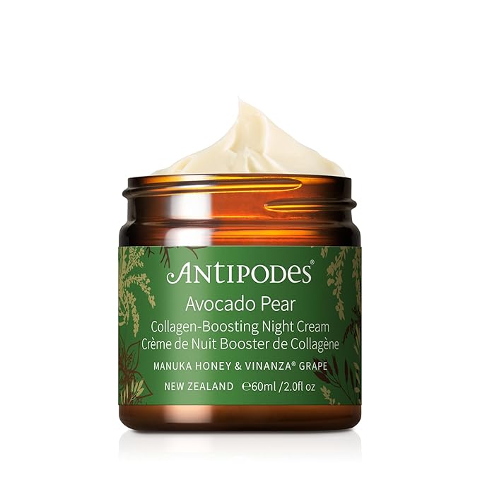 Antipodes Avocado Pear Nourishing Night Cream ? Anti Aging Cream & Plumping Anti Wrinkle Cream ? Reduce Dryness with Avocado Oil & New Zealand Manuka Honey ? Dry Skin & Mature Skin ? 60ml, 2 fl. Oz