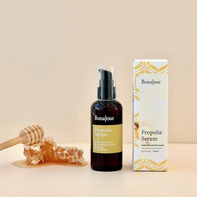 [BONAJOUR] Propolis Serum - The Best Natural Propolis Extract Soothing Gel For Sensitive Skin 3.5 fl.oz (anti-acne, moisturizing, soothing, nutrition)