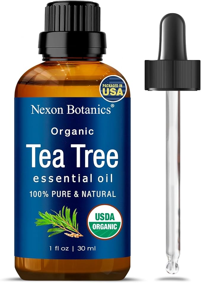 Organic Tea Tree Essential 30 ml – Pure, Natural Melaleuca Alternifolia Essential Oil for Skin, Face, Scalp, Aromatherapy & Diffusers – Nexon Botanics
