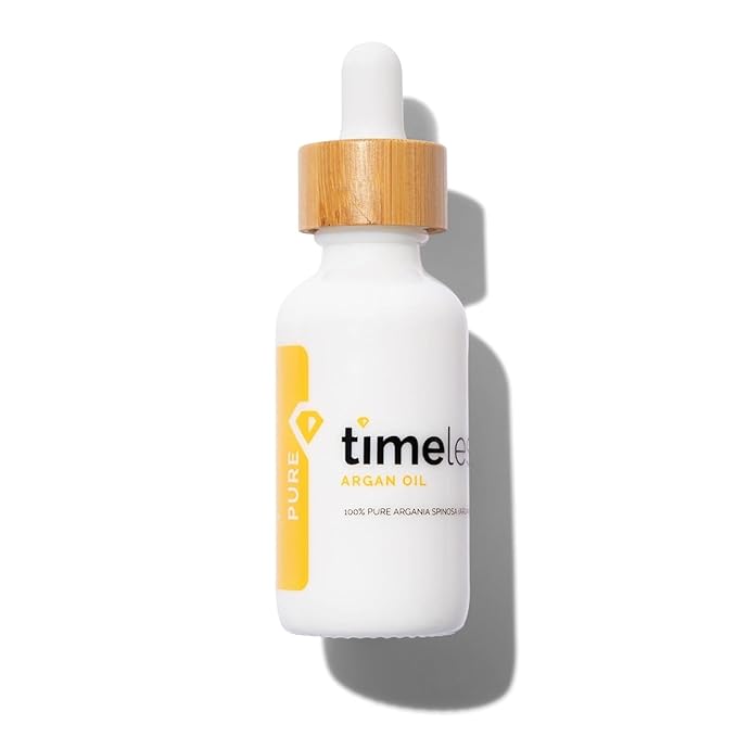 Timeless Skin Care Argan Oil - 100% Pure Argan Oil for Face & Hair Care - For Dry Skin - Fragrance-Free - Use with Moisturizer or Hair Products - 1 oz