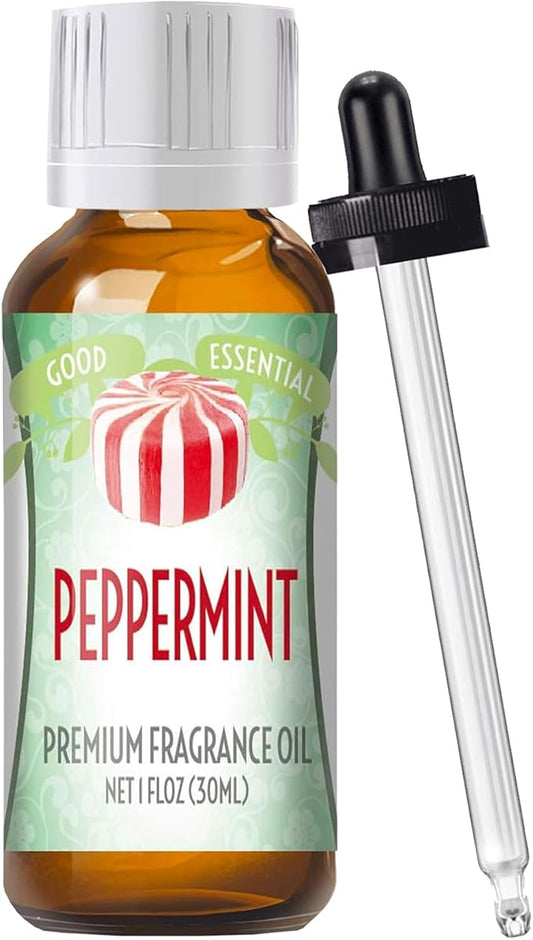 Good Essential Professional Peppermint Fragrance Oil 30ml (1 fl oz), Peppermint Fragrance Oil for Diffuser, Soap, Lotions, Perfume, Soap & Candle Making