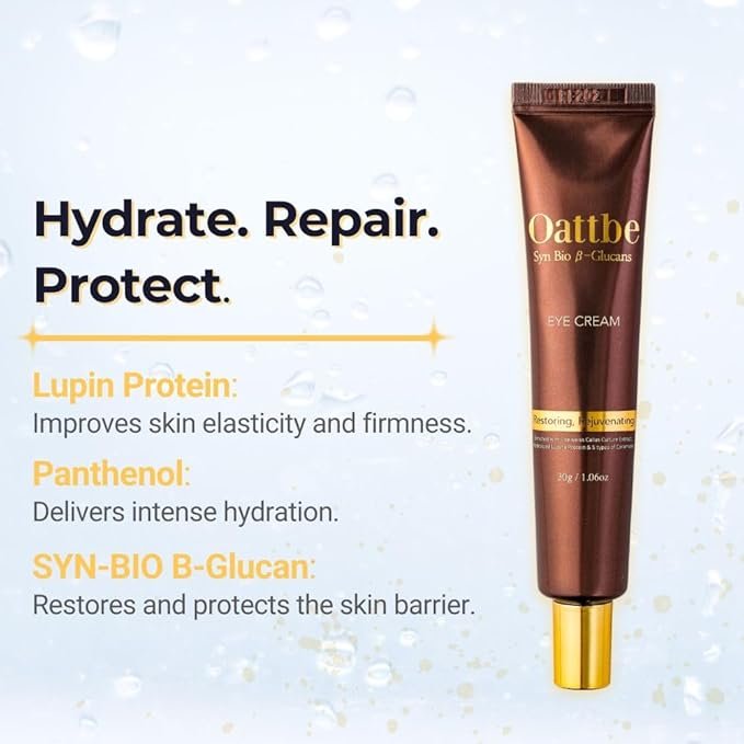 Eye Cream with SYN-BIO B-Glucan - Reduces Wrinkles, Brightens Dark Circles, Hydrates & Firms Skin - Gentle for All Skin Types - Quick Absorbing, Non-Sticky Formula