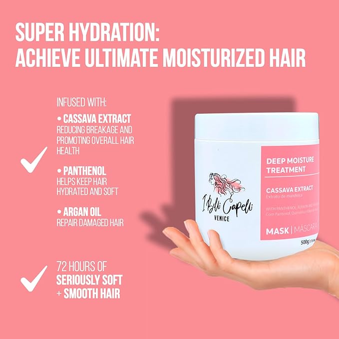 Ravenna B-tox Organic Kit, 52.8 Fl Oz - Hair B-tox Treatment & Argan Oil Mask for Anti-Frizz, Volume Reduction, Smoothing Hair