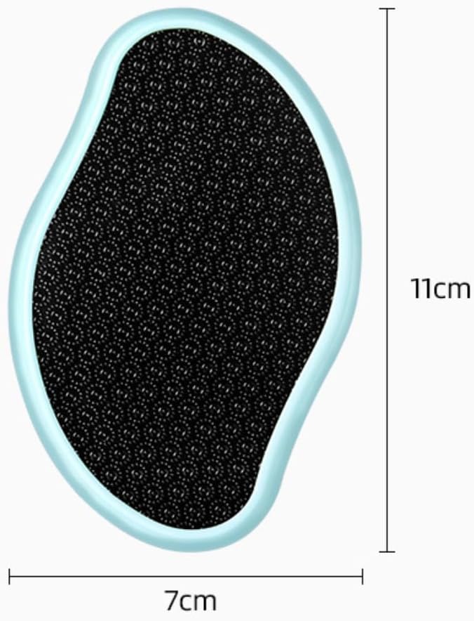 Glass Foot File Callus Dead Remover Heel Scraper and Shower Scrubber - Safely and painlessly removes calluses and Dry Skin from Heels (Blue)
