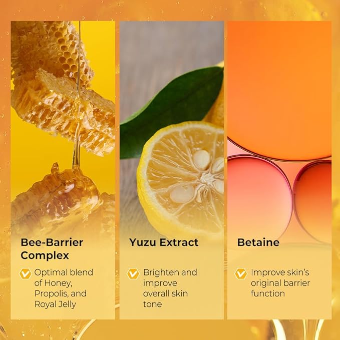 Yuzu Honey Essential Toner – Korean Hydrating Facial Toner with Honey, Propolis & Hyaluronic Acid, Boosts Radiance, Smooths Fine Lines, Nourishes Dry Skin, Serum-Like Texture, 8.45 fl.oz.