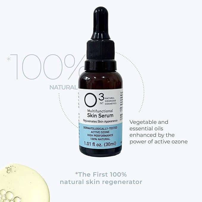 Skin Serum - Multifunctional Skin Care - Revitalization, Nourishment and Hydration - Active Ozone Therapy - High-Performance Natural Treatment - All Skin Types - 1.01 Fl Oz