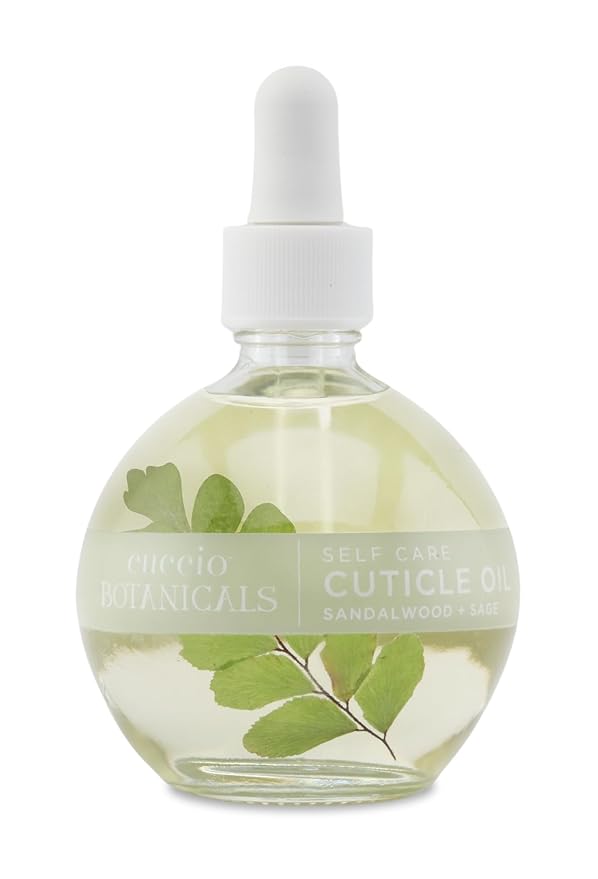 Cuccio Botanicals Sandalwood & Sage Cuticle Oil – Hydrating Nourishing Treatment for Dry Cuticles & Nails, 2.5 fl oz