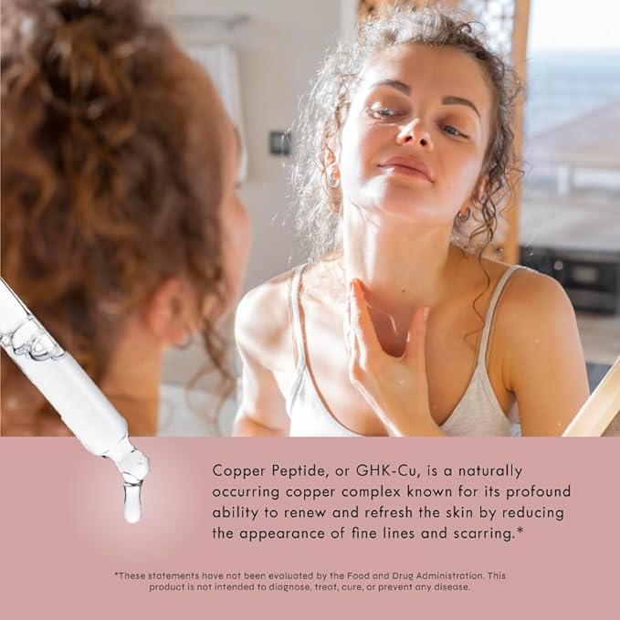 GHK-Cu (Copper Peptide) Neck & Face Serum 1,200mcg (1 oz bottle) by Neurogan