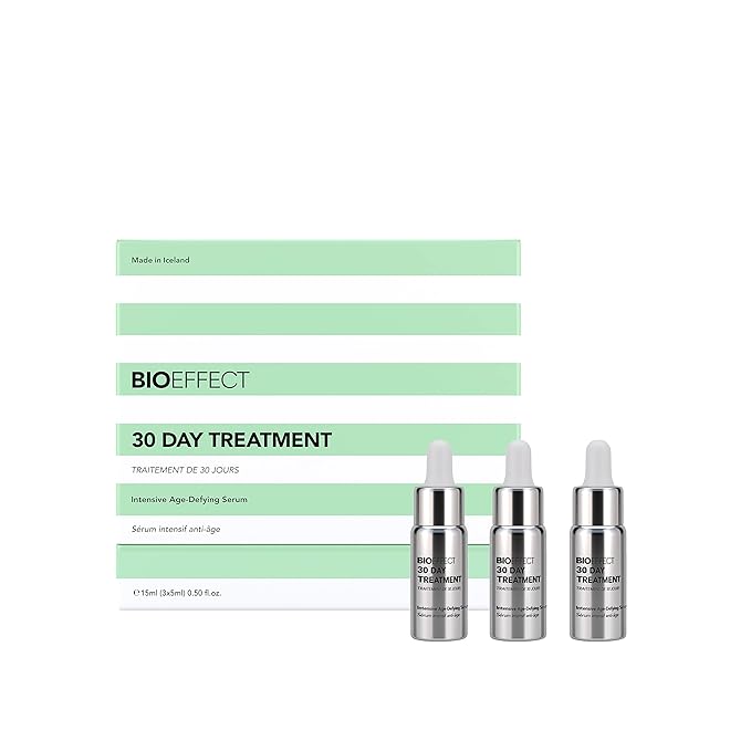 BIOEFFECT 30 Day Anti-Aging Treatment for Face and Neck With 3 Plant Based EGF Growth Factors & Hyaluronic Acid, Hydrating, Wrinkle-Fighting Firming Facial Serum