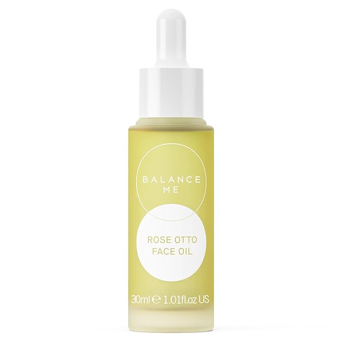 Balance Me Rose Otto Face Oil 1.01 fl oz, With Rosehip Oil To Hydrate & Nourish, Redness Reducing Skin Care Facial Oil