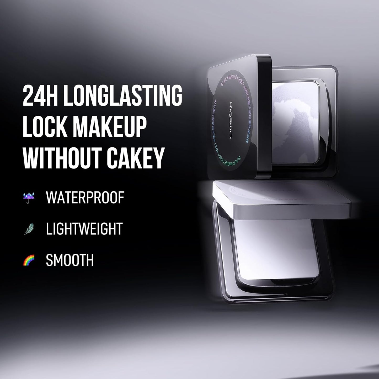 Oil Control Face Pressed Powder Compact, 24H Longlasting Waterproof Pressed Setting Powder Foundation Makeup, Shine Free, Poreless, Smooth, 01 Translucent for dry skin (0.28Oz) (0.28Oz)