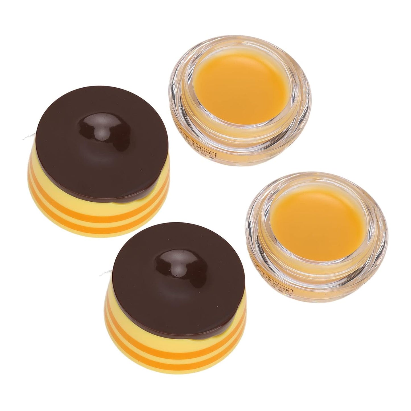 2pcs Honey Lip Balm, Lip Hydrating Prevention Dry and Cracked Lip Scrubs Exfoliator, Day and Night Repair Lip Sleeping Masks Honey Lip Balm
