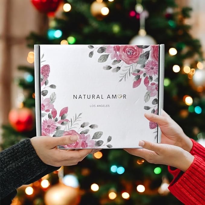 Natural Amor Relaxing Spa Gifts for Women,Luxurious Bath Gift for her, 6pc Bath & Body Gift