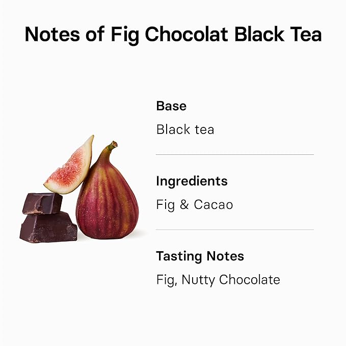 Osulloc Fig Chocolat Black Tea (Juicy Fig & Chocolate flavor), Fruit Tea Blend, Premium Tea bags from Jeju Isalnd, 20 tea bags,1.41 oz