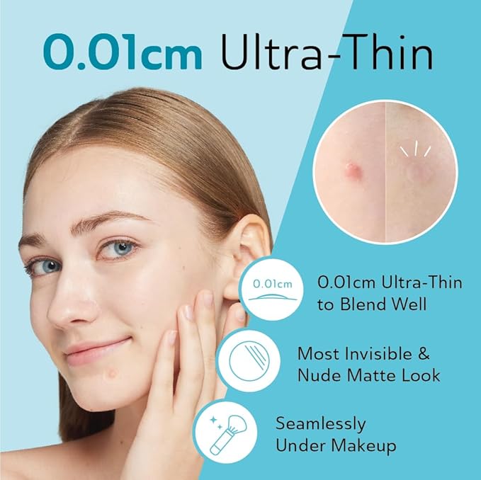 Ultra Invisible Acne Patches for Face Pimple Patches Hydrocolloid Patches Zit Patches Acne Stickers Exposed Skin Care Acne Treatment - Day and Night Use 240 pieces 3 Sizes