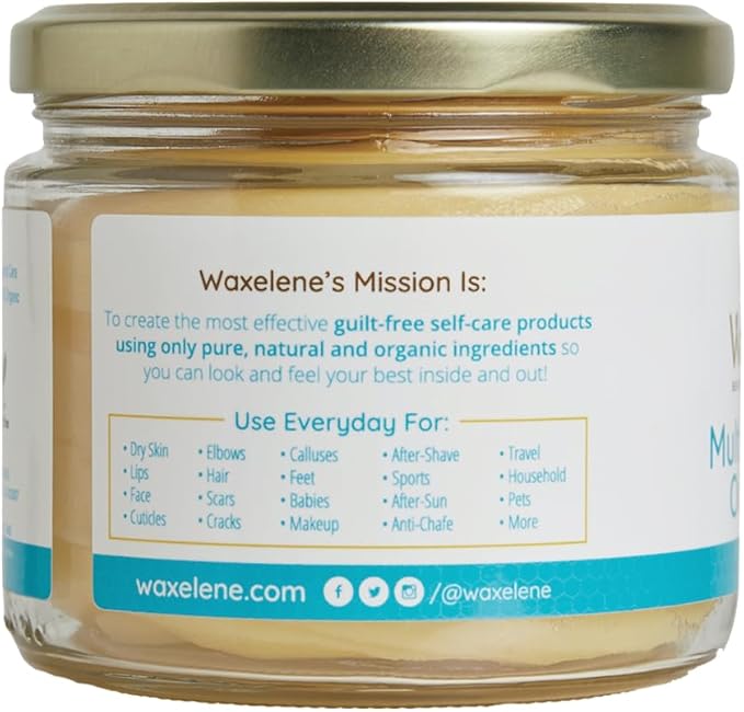 Waxelene Multi-Purpose Ointment, Organic, Large Jar & Detoxifying Mud-Mask
