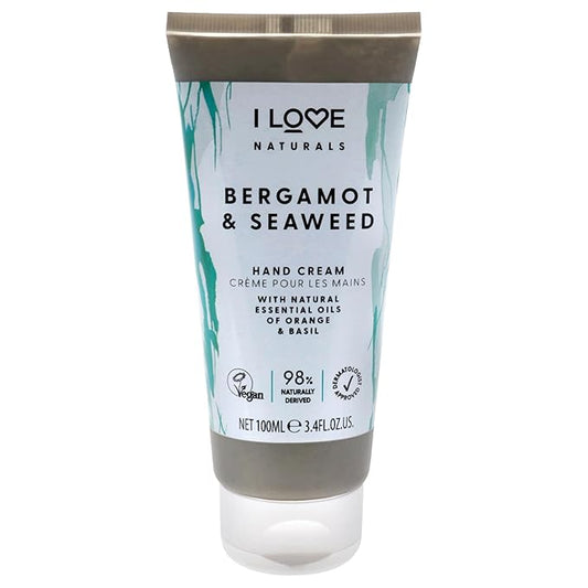 I Love Naturals Bergamot and Seaweed Hand Lotion - Hand Lotion for Dry Skin - Moisturizing Lotion with Shea Butter and Coconut Oil - 3.38 oz