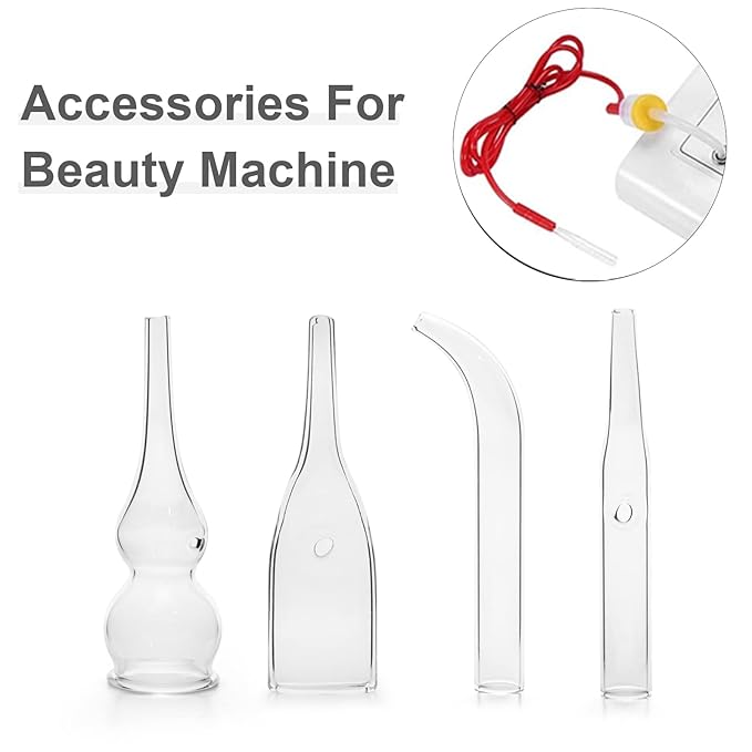 Elitzia Four Types Of Acne Blackhead Absorbing Glass Tube Types Multiple Use Electrotherapy Beauty Machine Accessories 10/set Of The Same Type ETD215SA (Erect)