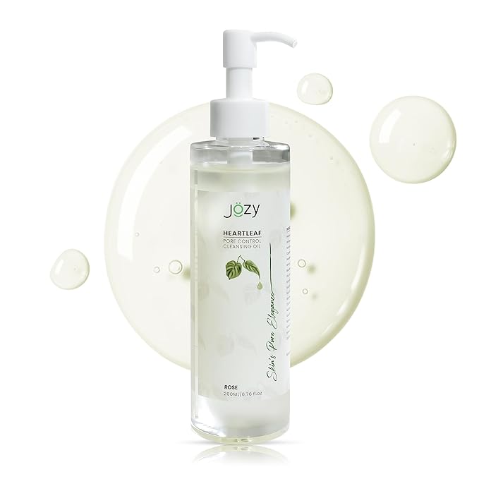 Jozy Pore Cleansing Oil – Lightweight Makeup & Blackhead Remover | Rose Fragrance, Hydrating | Gentle Botanical Cleanser for Sensitive Skin | Asian skincare | C-Beauty’s Answer to Glass Skin (200 ml)