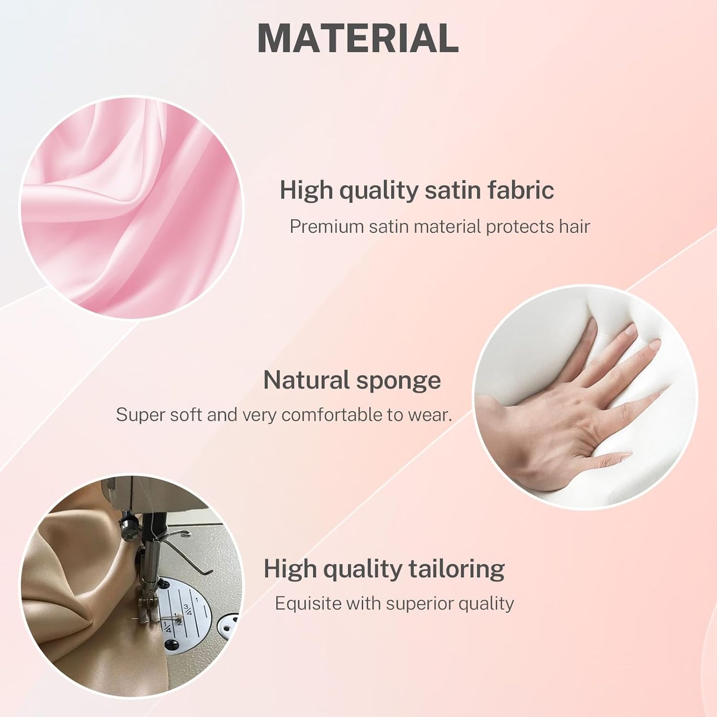 Satin Heatless Hair Curler Set: Achieve Overnight Heatless Curls for Long and Short Hair! Rollers with 2 Hair Scrunchies, Sleep - Friendly Damage - Free Curlers for Soft Natural Waves (Black)