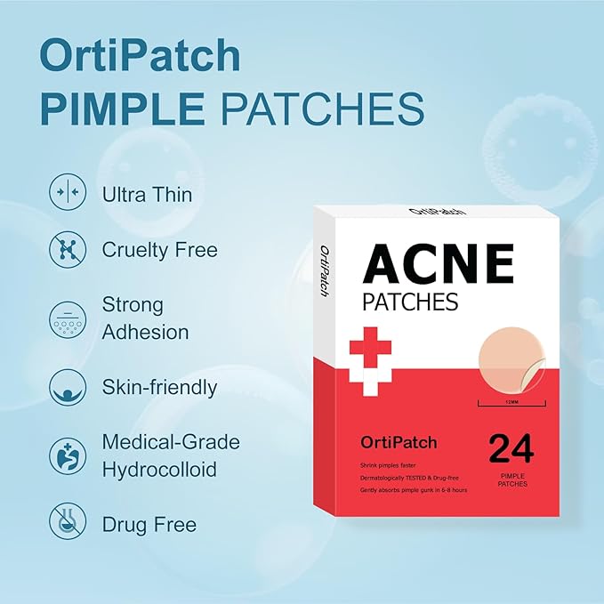 Pimple Patches for Face, Hydrocolloid Acne Patches, Absorb Zits and Blemishes, Invisible Spot Cover, Treatment for Breakouts, Acne Stickers with Salicylic Acid and Tea Tree Oil (24 Count)