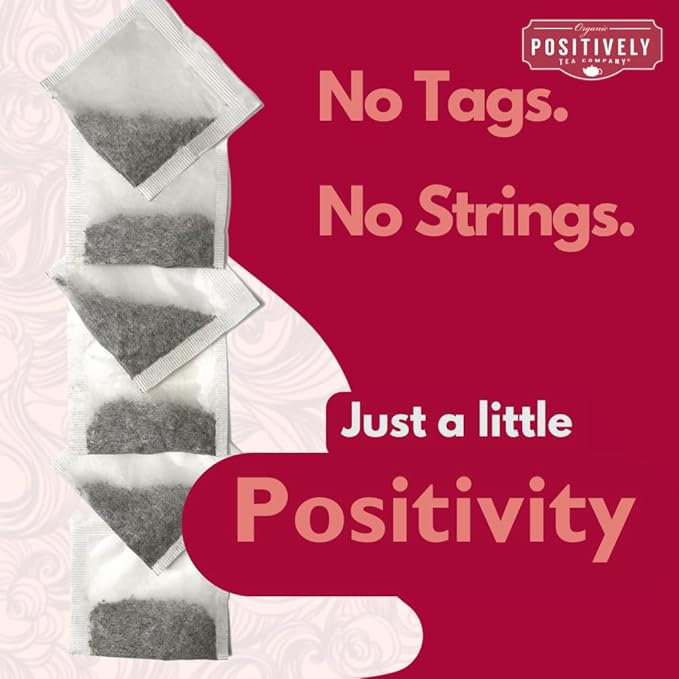 Organic Positively Tea Company, Hibiscus Herbal Tea Bags, 100 Count, Eco-Friendly Tea Bags, Non-GMO