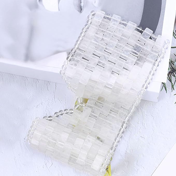 ideayard Crystal Eye Mask - Cooling Jade & 100% Clear Quartz Soothe Stone Mask