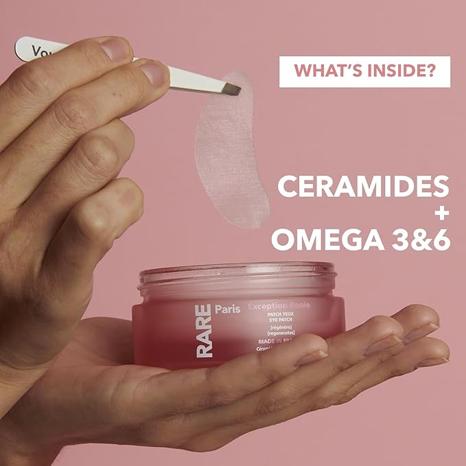 Exception Rosée - Regenerating Under Eye Patches - Hydrating & Brightening - With Ceramides & Omega-3 & 6 - Brightening, Firming & Revitalizing - Multi-Active Serum Formula - 30 Pairs