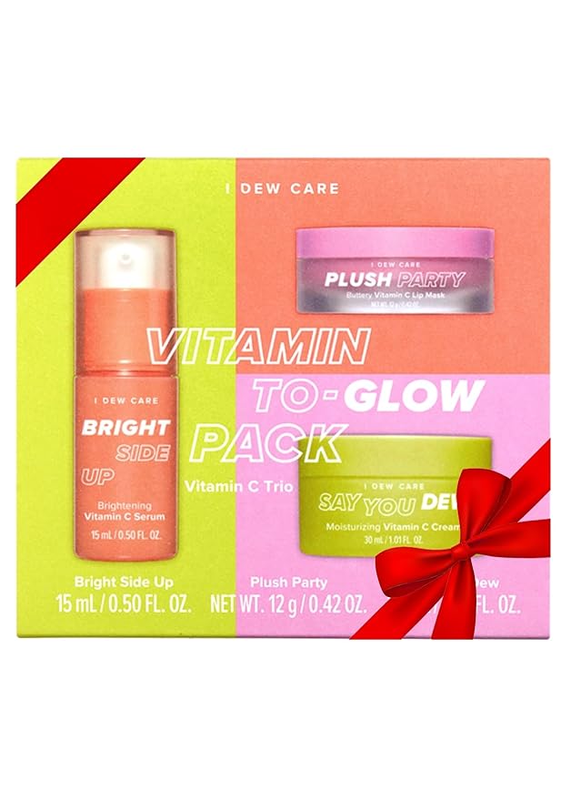 I Dew Care Korean Skin Care Set Trio - Vitamin To Glow Pack + Korean Sheet Mask Pack 5-Day Eye&Face Multi-masking Set - Hot as Sheet Bundle