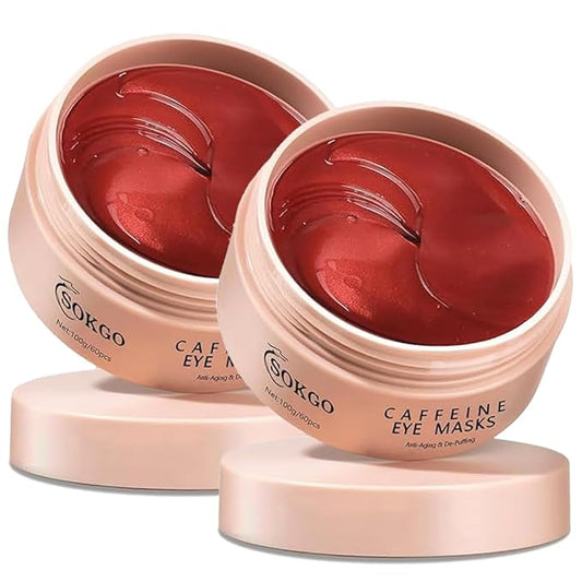 Professional Caffeine Eye Masks, Under Eye Patches for Puffy Eyes, Eye Masks for Dark Circle, Wrinkles and Fine Lines, Rejuvenating and Refreshing Eye Masks with Caffeine
