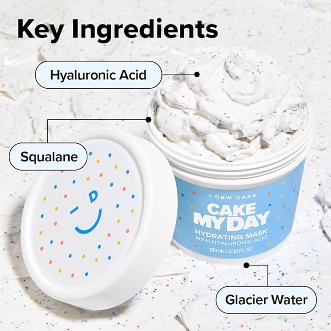 I DEW CARE Wash Off Face Mask Gift Set - Mini Scoops | Hyaluronic Acid, Korean Self Skincare, Facial Treatment, Vegan, Cruelty-Free, Paraben-Free, Exfoliating, Soothing