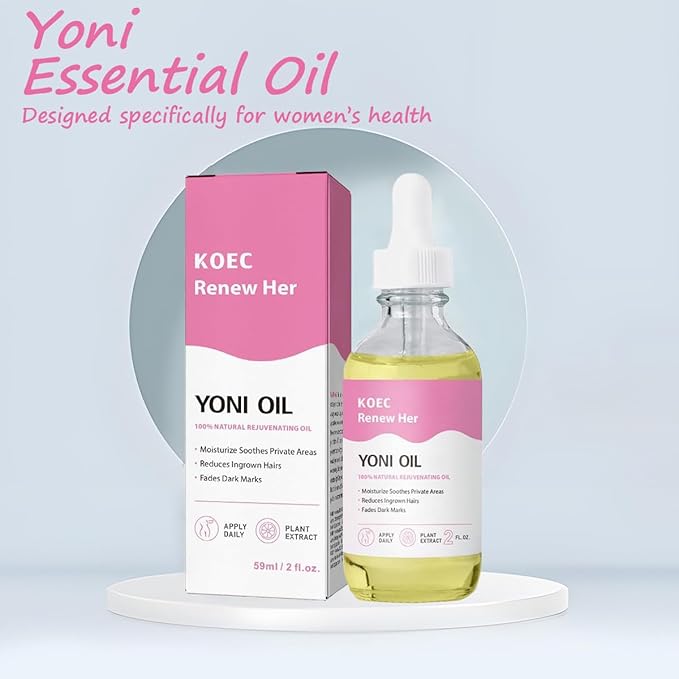 Renew Her Essential Oils Help Lighten Dark Spots, Help Feminine Ingrown Hair Growth, Nourish and moisturize ingredient, Designed for all Female Skin Fypes