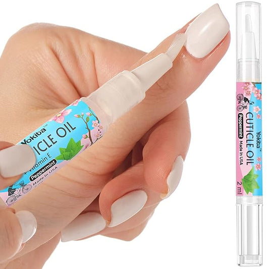 Premium Cuticle Oil Pen Milk and Honey Natural Healing Infused, Soothes and Moisturizes Cuticles with Vitamin E, 2 ML (Peppermint)