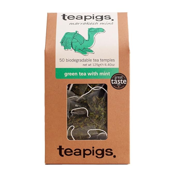 Teapigs Green Tea With Mint Bags Made With Whole Leaves (1 Pack of 50 Teabags)