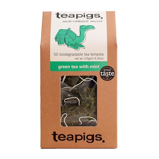 Teapigs Green Tea With Mint Bags Made With Whole Leaves (1 Pack of 50 Teabags)