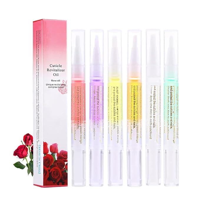 Cuticle Oil Pen Nail Oil Cuticle Pen Nail Care Kit Nourish Oil Repair Enhance Nail Surface for Salon Use(6pcs)