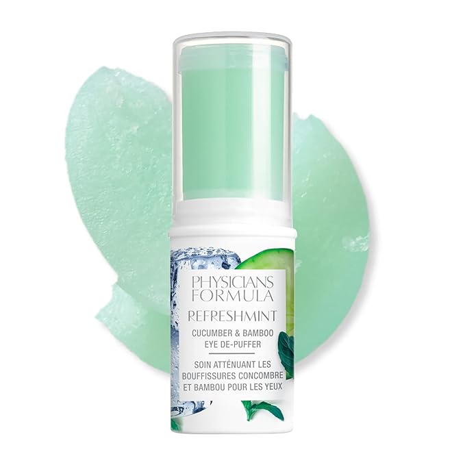 Physicians Formula RefreshMint Cucumber & Bamboo Eye De-Puffer Stick | Under Eye Cream for Dark Circles and Puffiness | Dermatologist Tested