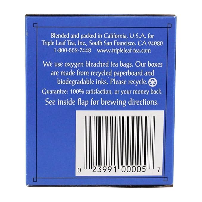 Chinese Medicinal Tea-Cold & Flu Time - Triple Leaf Tea - 20 - Bag