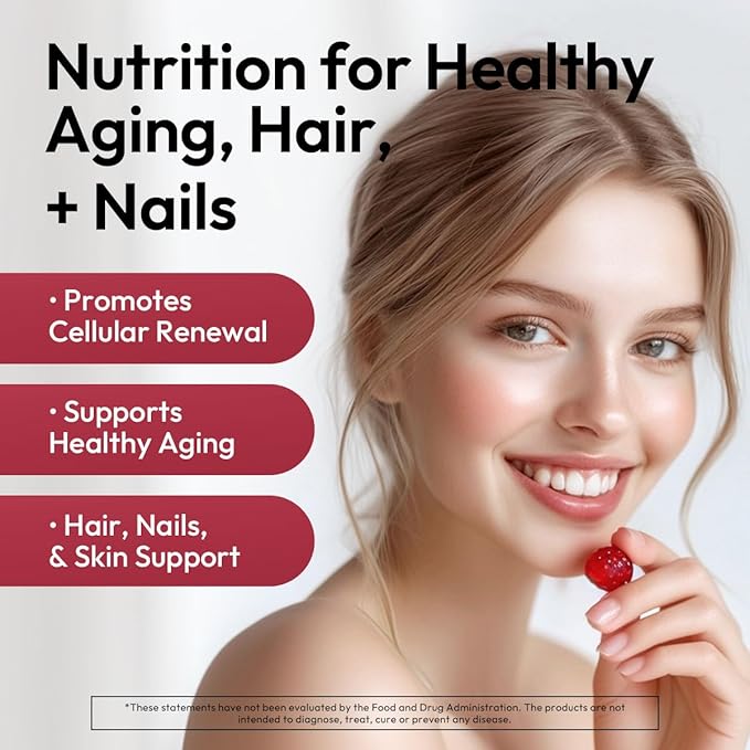 BIGVITA Yuth Gummies + | Spermidine Gummies for Hair Growth, Skin & Nails | High-Purity Spermidine Supplement for Cellular Renewal & Anti-Aging | Collagen Support with Vitamin C & Vitamin A