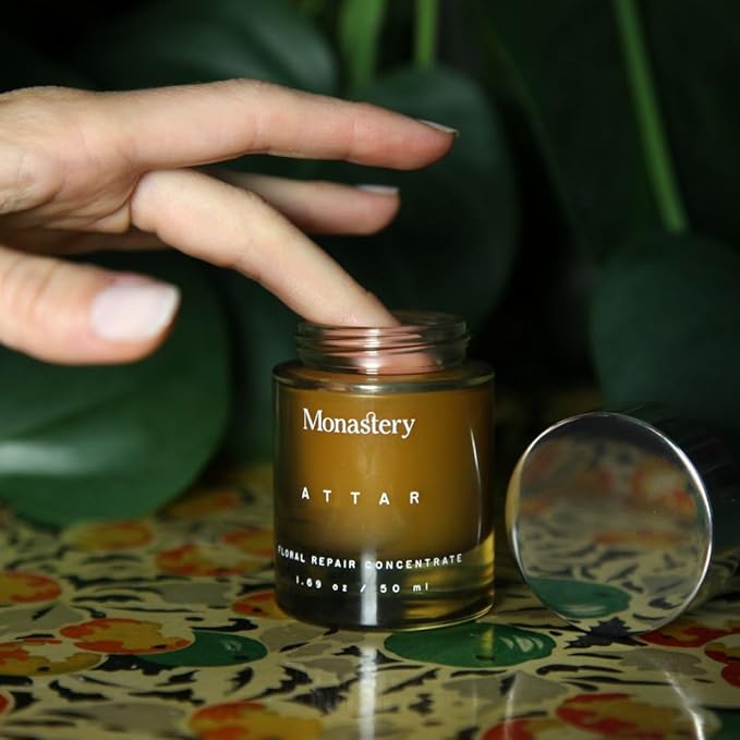 Attar Floral Repair Concentrate, 50ml, Face Moisturizer, Essential Oil Free, Nourishing Balm for Radiant Glow, Hazelnut, Rosehip Seed, Rare Rose Extracts, Jasmine Sambac