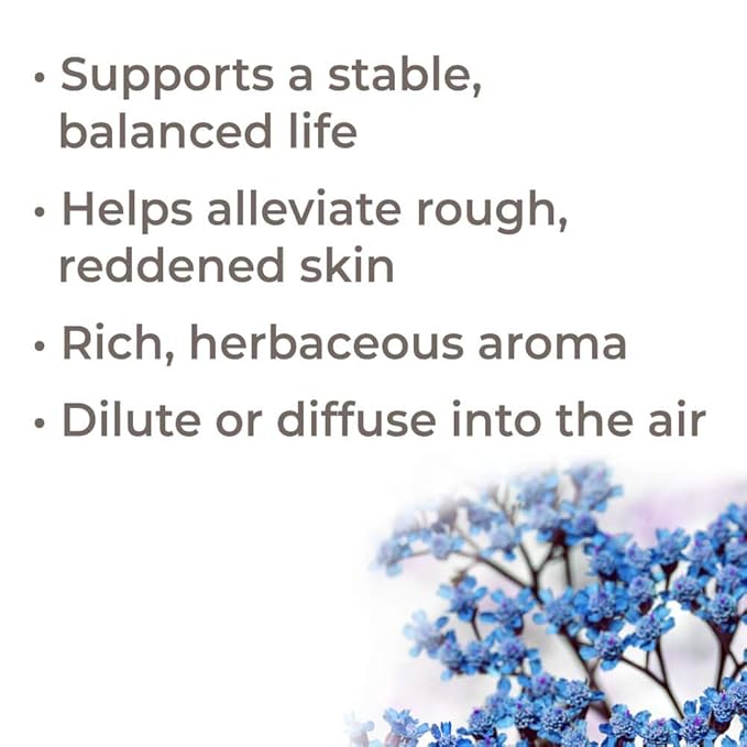 Plant Therapy Organic Blue Yarrow Essential Oil 5 ml (1/6 oz) 100% Pure, Undiluted, Therapeutic Grade